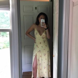 Forever 21 Midi yellow dress